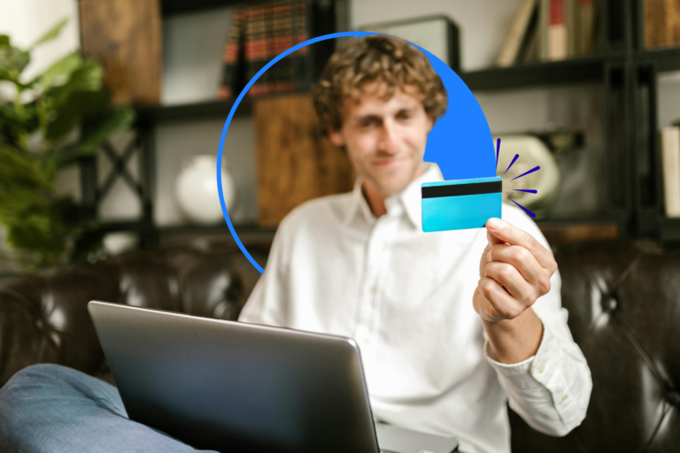 Student Holding Credit Card