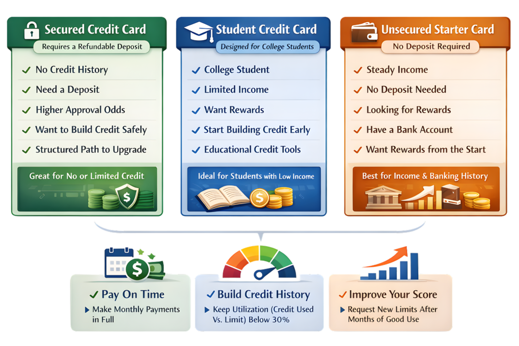 How to Choose the Right First Credit Card